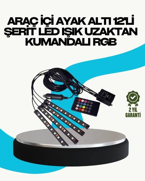 RGB Geçişli 4 Parça Araç İçi Aydınlatma ürün görseli 1