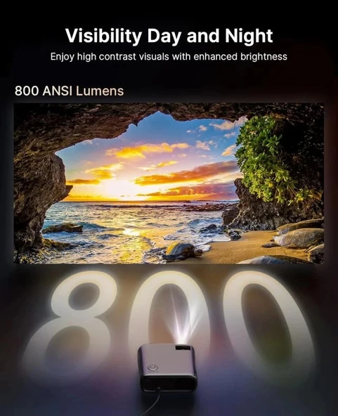 NexiGo PJ40 Ultra Dış Mekan Netflix Projektörü, 800 ANSI Lümen - 7