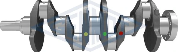 Renault Krank R19 Megane I II Laguna I II Clio II Logan I Sandero I 1,6 8v K7m / 1,6 16v K4m - Genmot 1186 ürün görseli 1