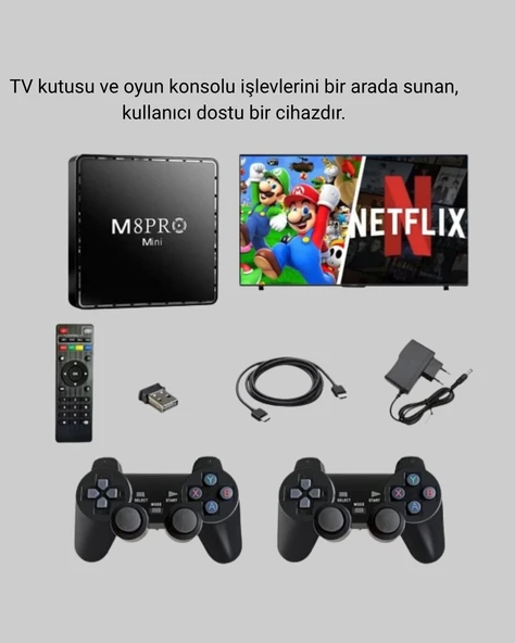 M8Pro Mini 2 10K Android TV Box – Oyun Konsolu ve Akıllı Medya Merkezi - 2