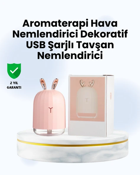 Beyaz Renk Ultrasonik Hava Nemlendirici ve Aromaterapi Difüzörü