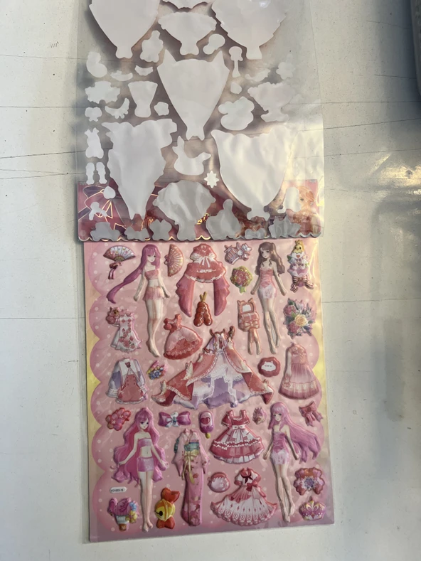 Sticker Prenses Elbise Giydirme Etkinlik Oyunu 2 Kartela Birden Model17 - Resim 2