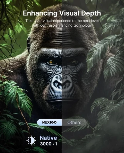 NexiGo PJ40 Ultra Dış Mekan Netflix Projektörü, 800 ANSI Lümen - 4