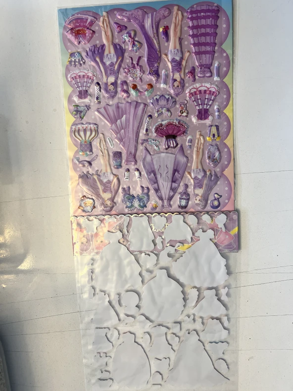 Sticker Prenses Elbise Giydirme Etkinlik Oyunu 2 Kartela Birden Model14 - Resim 2