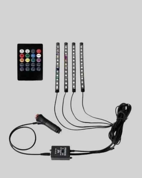RGB LED Araç İçi Aydınlatma – Kumandalı Sistem - 5