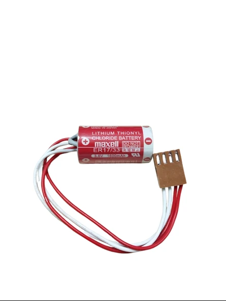 Maxell ER17/33 3.6V 2/3A 4 PIN Size Lithium Pil - Kahverengi Soket ürün görseli