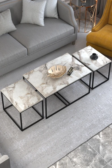 Tv Sehpası Tv Ünitesi 160 Cm Gold Beyaz Mistral 5072 - 6