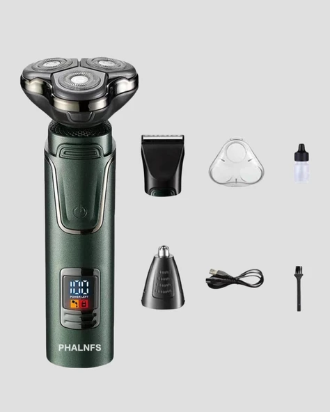 Şarjlı ve Kablosuz 3 Başlıklı Profesyonel Bakım Seti – Saç, Sakal, Burun ve Kulak Düzeltici - Resim 2