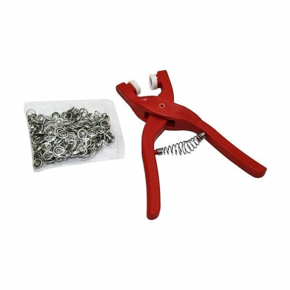 Yuvarlak Halkalı Kuş Gözü Pensesi 9.5 Mm - Bebek Elbise Çıtçıt Montaj Seti - Resim 2