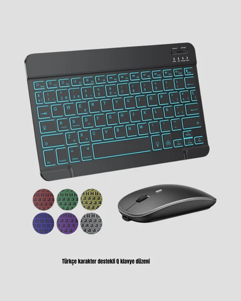 RGB Aydınlatmalı Q Klavye Türkçe Karakter Destekli - 5