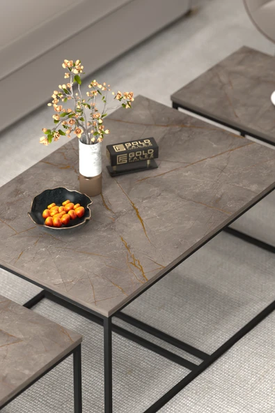 Tv Sehpası Tv Ünitesi Atlantik Çam Antrasit Gold 160 Cm Linya 5040 - 5