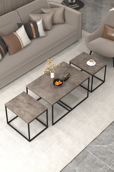 Tv Sehpası Tv Ünitesi Atlantik Çam Antrasit Gold 160 Cm Linya 5040 - 6