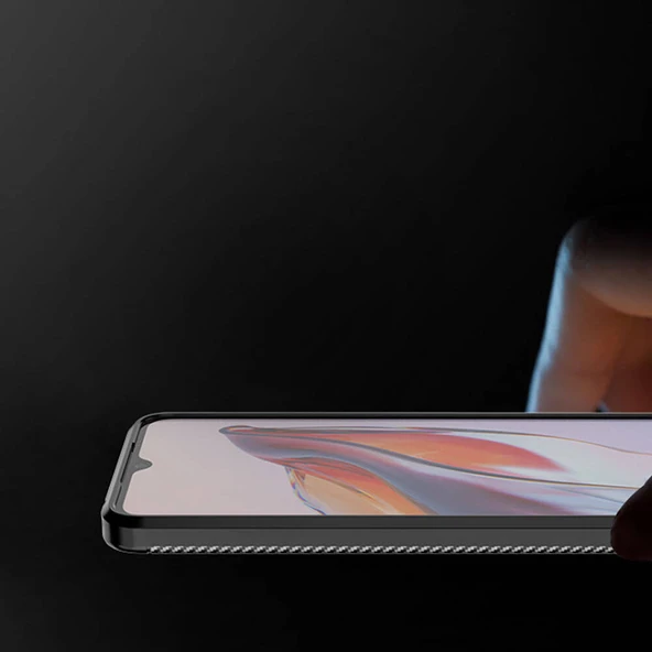 Mobixa Oppo Reno Z Kılıf Karbon Gofret Desenli Kavex Premium Silikon Kapak - 5