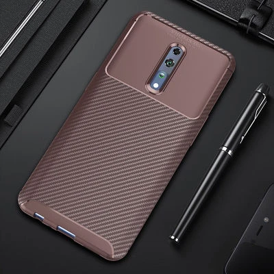 Mobixa Oppo Reno Z Kılıf Karbon Gofret Desenli Kavex Premium Silikon Kapak