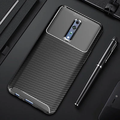 Mobixa Oppo Reno Z Kılıf Karbon Gofret Desenli Kavex Premium Silikon Kapak
