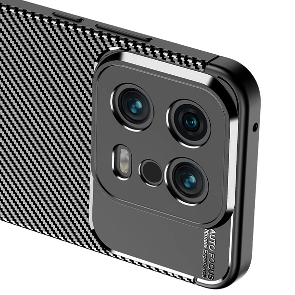 Mobixa Oppo Reno Z Kılıf Karbon Gofret Desenli Kavex Premium Silikon Kapak - 3