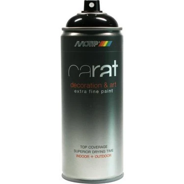 Motip Carat Ral 9005 Parlak Siyah Akrilik Boya 400 ml Germany - Resim 2