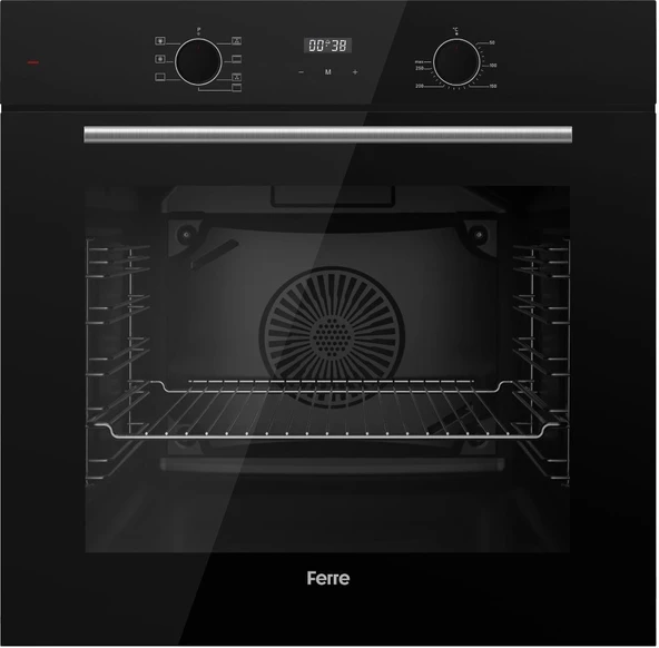 Ferre Flowart Evolis Essential Siyah 3'lü Ankastre Set ( QBL63CS-RS035-D086 ) - Resim 2