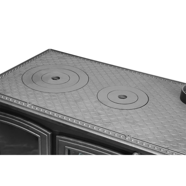 TDS Mercan Çift Kat Fırınlı Döküm Şömine Soba - Resim 7