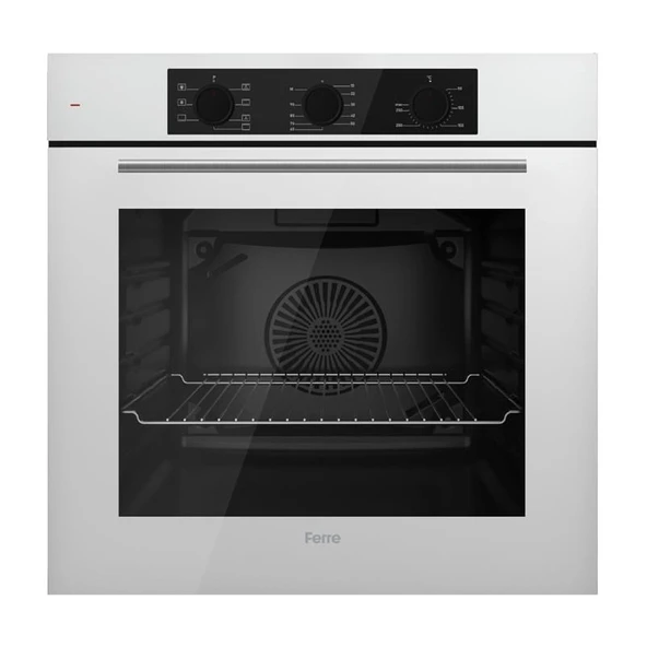 Ferre Flowart Forte Vitroseramik Elektrikli  Beyaz Ankastre Set  ( D087 + MS261 + QBL62CB ) ürün görseli