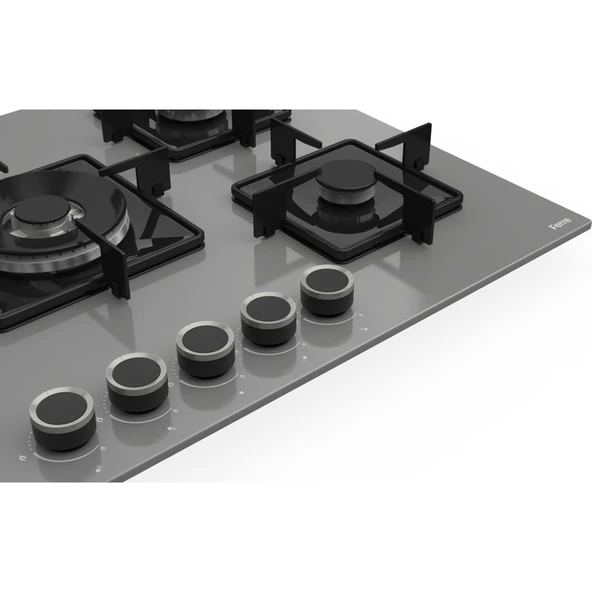 Ferre Ss Serisi Gri 5 Gözlü Ankastre Set ( QBL62CPR-SS038-D065 ) - Resim 5