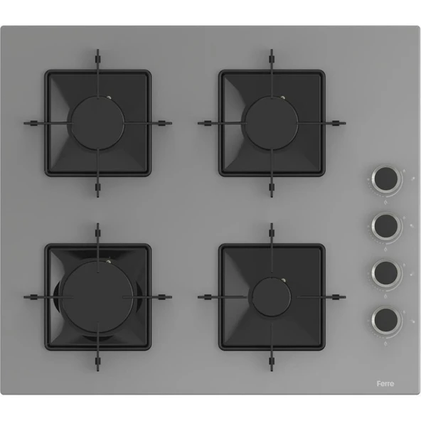Ferre Steamart-Fryart Serisi Gri Set (SS208 + QEP64CPR +D079) - Emaye Izgara - Resim 2