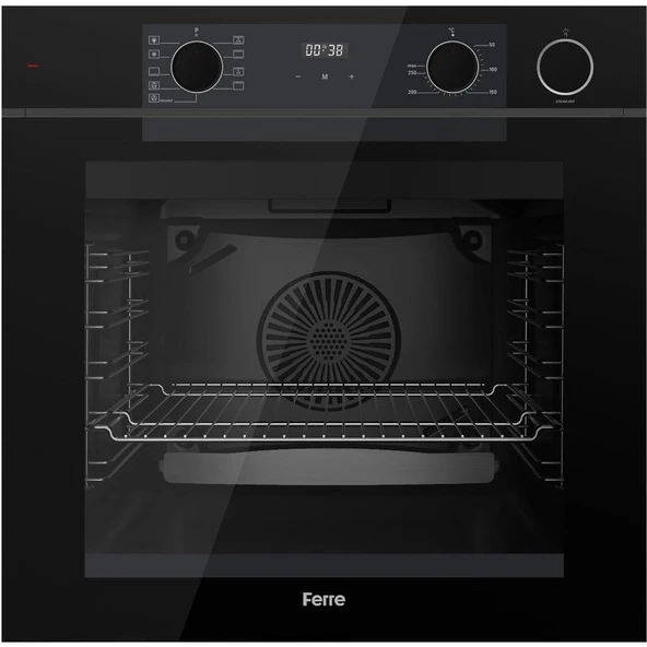 Ferre Steamart-Fryart Serisi Siyah Set (SS205 + QEP64CS +D063) - Emaye Izgara - Resim 4