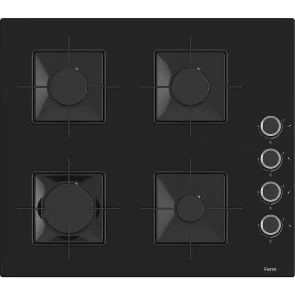 Ferre Flowart Ventora Pro Siyah 3'lü Ankastre Set ( QBL63CS-SS205-D063 ) - Resim 3