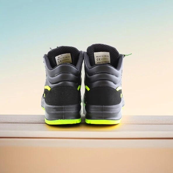 İş Ayakkabısı Süet Delikli Nefes Alan Çelik Burunlu İnşaatçı Tekstil Güvenlik Ayakkabı Bot 45 Numara - Resim 5