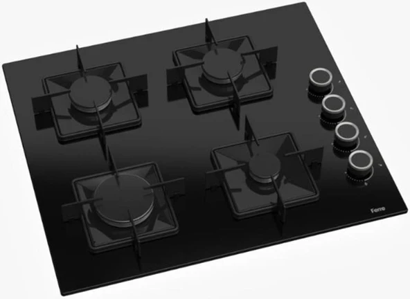 Ferre Siyah Set ( D086 Siyah DAVLUMBAZ-SS205 Siyah Ocak- XE63MI Fryart Inox Fırın) - Resim 3