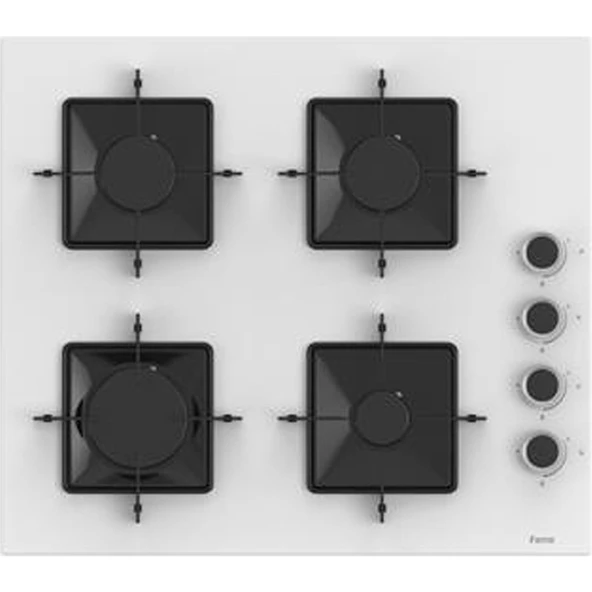 Ferre Whıte Plus Serisi 3lü Cam Ankastre Set (QBL63CB-SS206-D017) - Resim 4