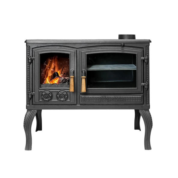 TDS Mercan Çift Kat Fırınlı Döküm Şömine Soba ürün görseli 1