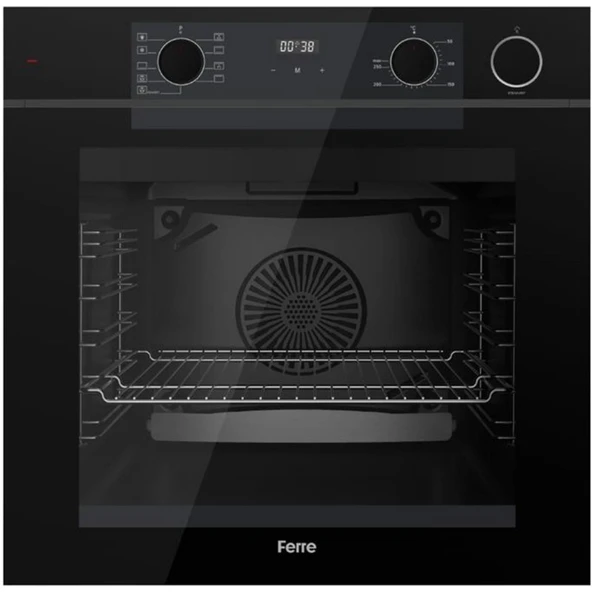 Ferre Fryart&buharlı Fırın Grano Flowart Elektrikli 3'lü Siyah Ank. Set (D086 + MS261 + QEP64CS) ürün görseli
