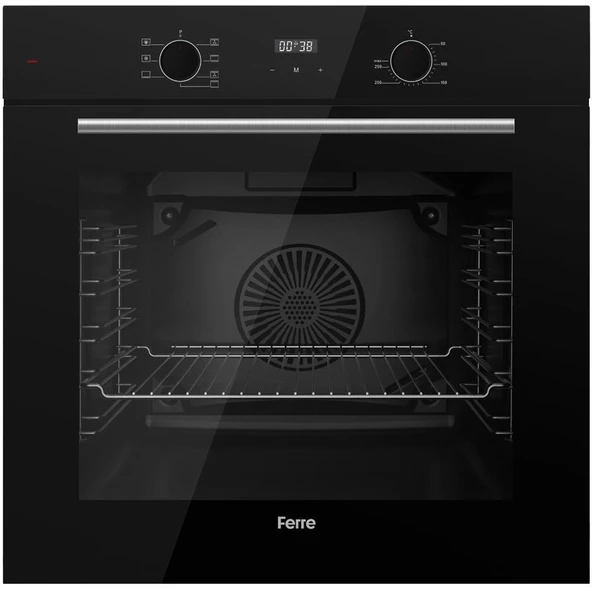 Ferre Flowart  Serisi Siyah Set (SS205 + QBL63CS +D063) - Emaye Izgara - Resim 4