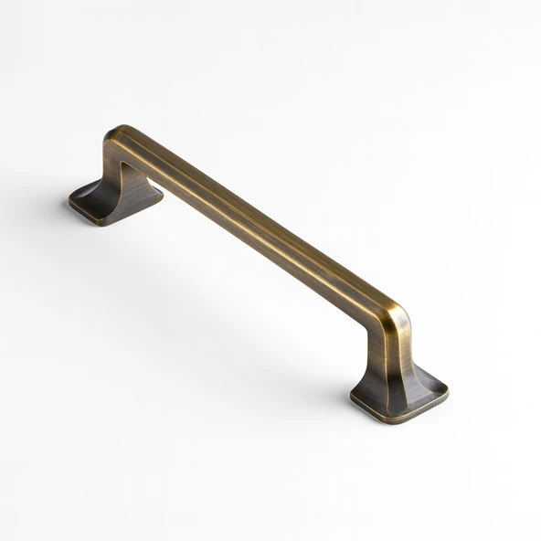 Mobilya Mutfak Çekmece Dolap Dolabı Kulpu Kulbu Kulpları 128 mm Eskitme Antik Sarı Metal - Resim 6