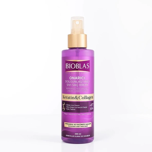 Bioblas Keratin Collagen Onarıcı Dolgunlaştırıcı Sıvı Saç Kremi 200 ml