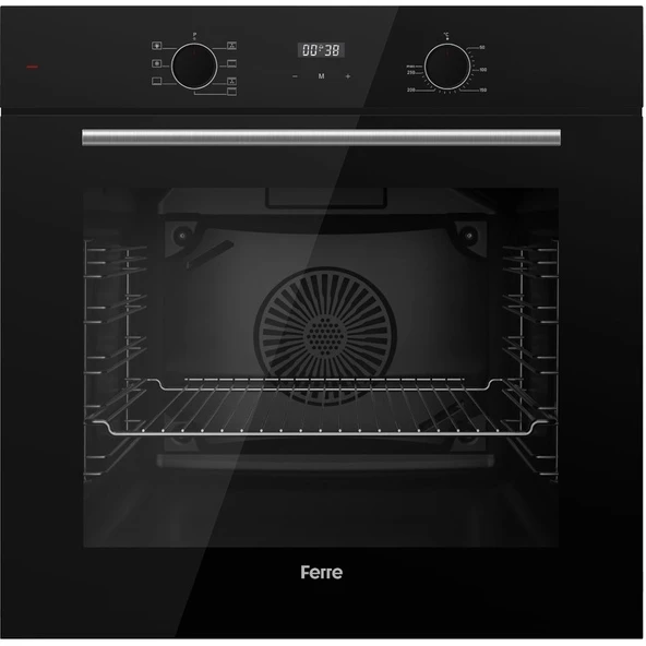 Ferre Flowart Evolis Pro Siyah 3'lü Ankastre Set ( QBL63CS-RS035-D063 ) - Resim 2