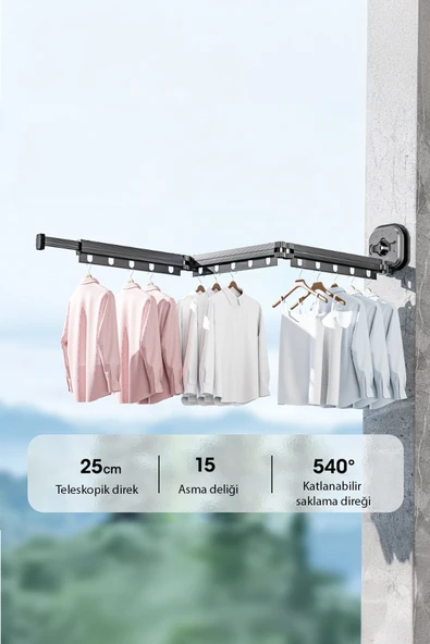 NEUTRON Katlanabilir Vakumlu Askılık 3'lü - Resim 2