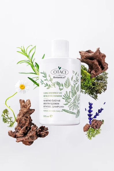 Otacı Botanics + Canlandırıcı & Besleyici 10 Bitki Özü  Şampuan 375ml - Resim 2