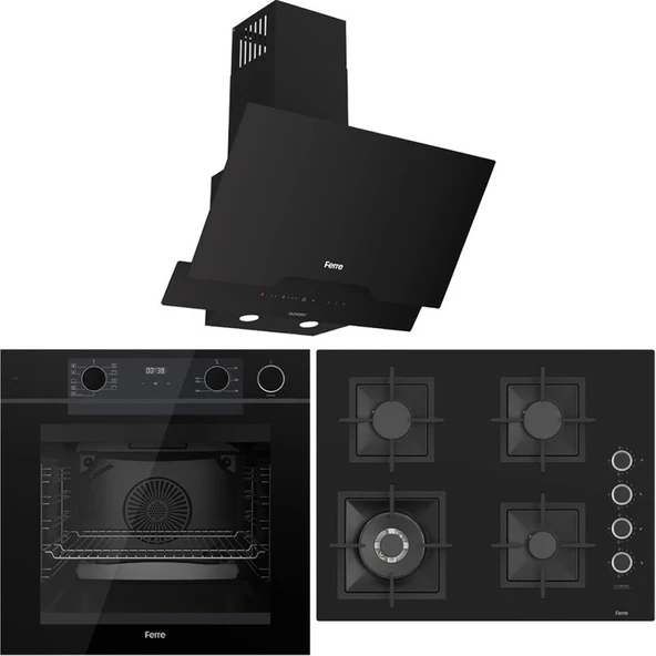 Ferre Fryart Artline Steam QEP64CS - SC405-WFA - D063-SA 9 Prog. Dijital Turbo Ank. Set - Siyah ürün görseli