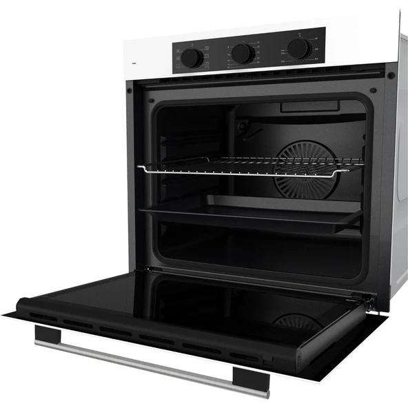 Ferre Flowart Turbolu Silenart Beyaz Cam Ankastre Set ( 65 cm Woklu Ocak ) QBL62CB - SC406 - D078SA - Resim 5