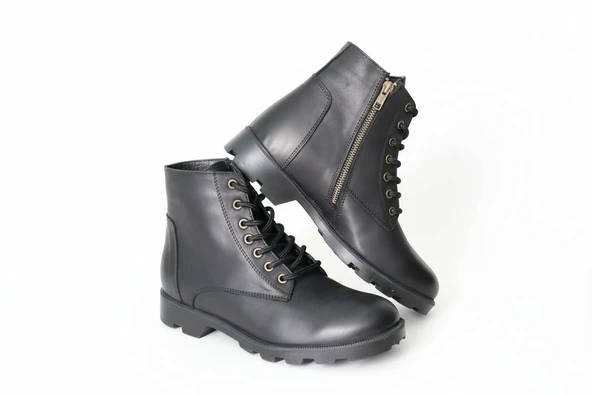 Elevold RAVN Erkek Hakiki Deri Postal Bot – El Yapımı +7 cm Gizli Topuklu Boy Uzatan - Resim 3