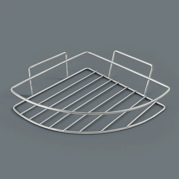 Krom Tek Katlı Duş Şampuanlığı Paslanmaz Çelik Banyo Köşe Rafı Vidalı Sağlam ve Şık Tasarım - Resim 6