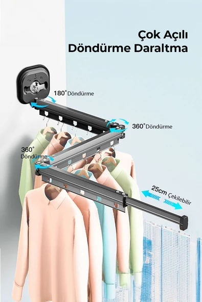 NEUTRON Katlanabilir Vakumlu Askılık 3'lü - Resim 3
