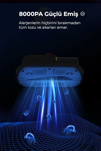 NEUTRON Anti Alerjen Uv Işınlı Şarjlı Yatak Ve Koltuk Akar Bakteri Temizleyici El Süpürgesi Gold - Resim 3
