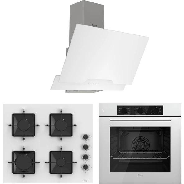 Ferre Elegant Line Beyaz Ankastre Set ( QBL62CB-SS206-D064 ) ürün görseli