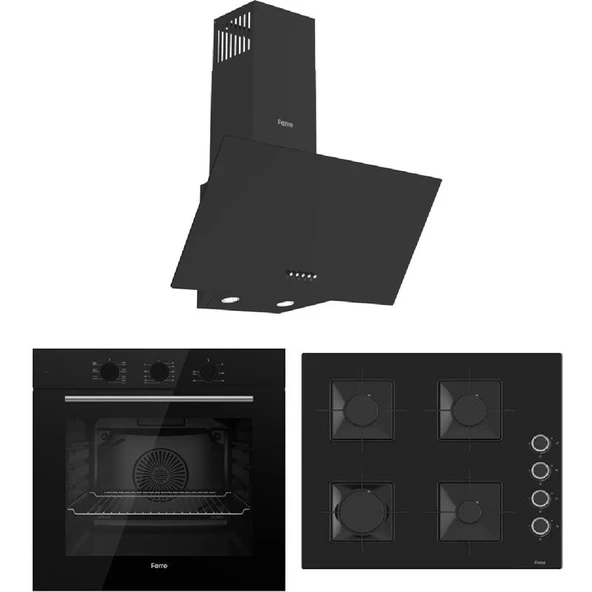 Ferre Flowart Serisi (QBL62CS-SS205-D086) Ankastre Set ürün görseli