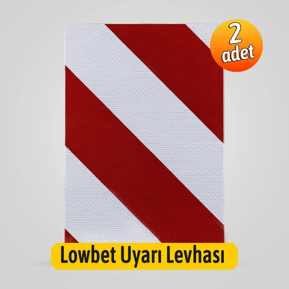 Ağır Nakliyat Lowbed İçin 2 Adet 28x42 cm Kırmızı Beyaz Reflektörlü Lowbed  Yük Uyarı Levhası - Resim 2