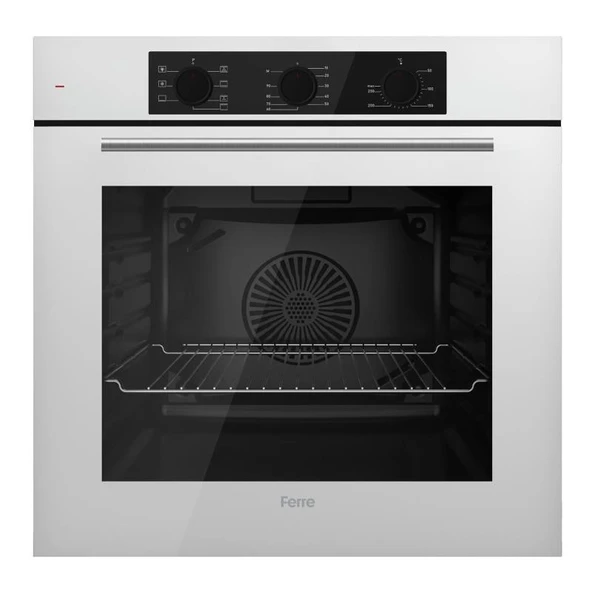 Ferre Beyaz Set ( D087 Beyaz Davlumbaz -SS206 Beyaz Ocak- QBL62CB Beyaz Fırın) - Resim 4