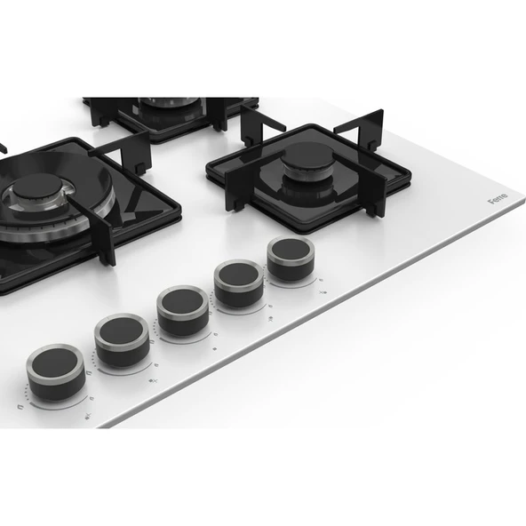 Ferre Ss Serisi Beyaz 5 Gözlü Ankastre Set ( QBL62CB-SS036-D064 ) - Resim 5